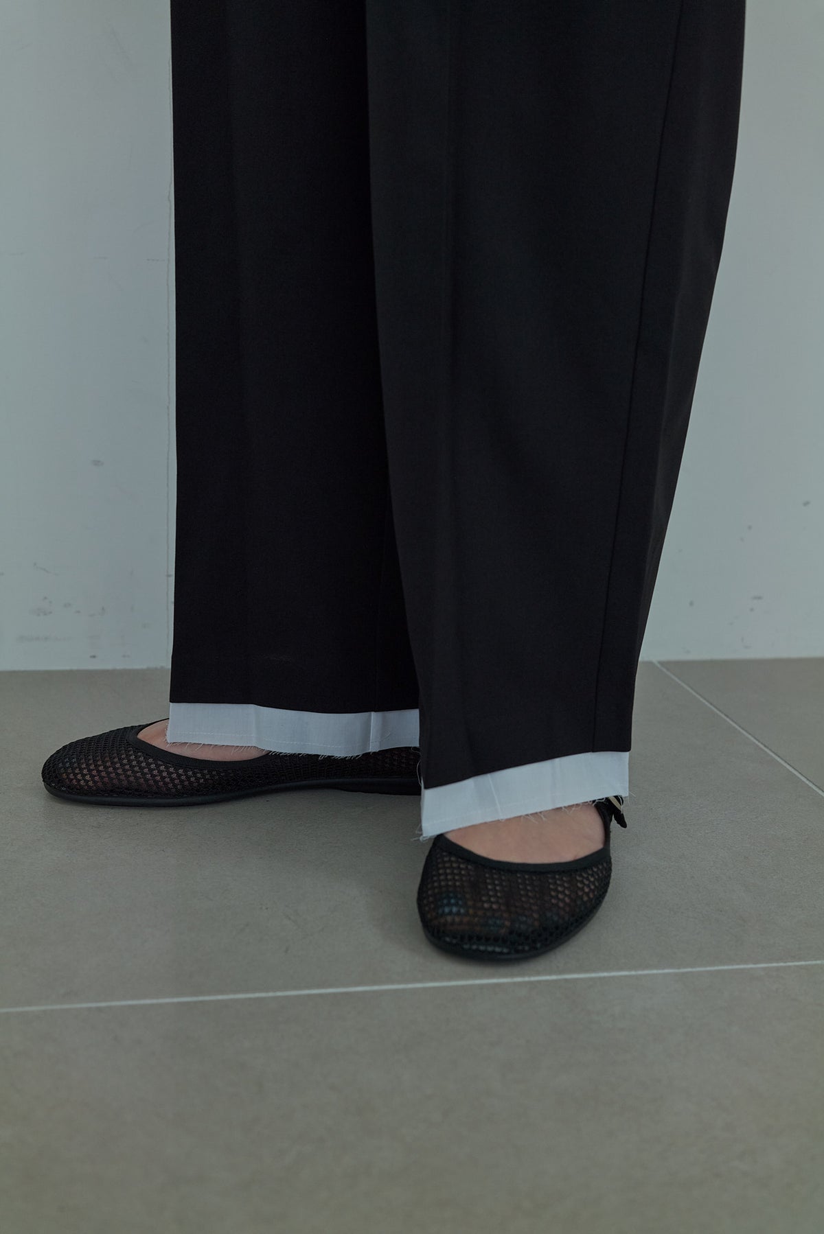 【Special order】dahl'ia polyester pants :Black