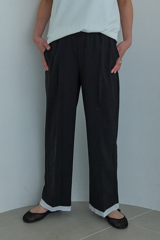 【Special order】dahl'ia polyester pants :Black