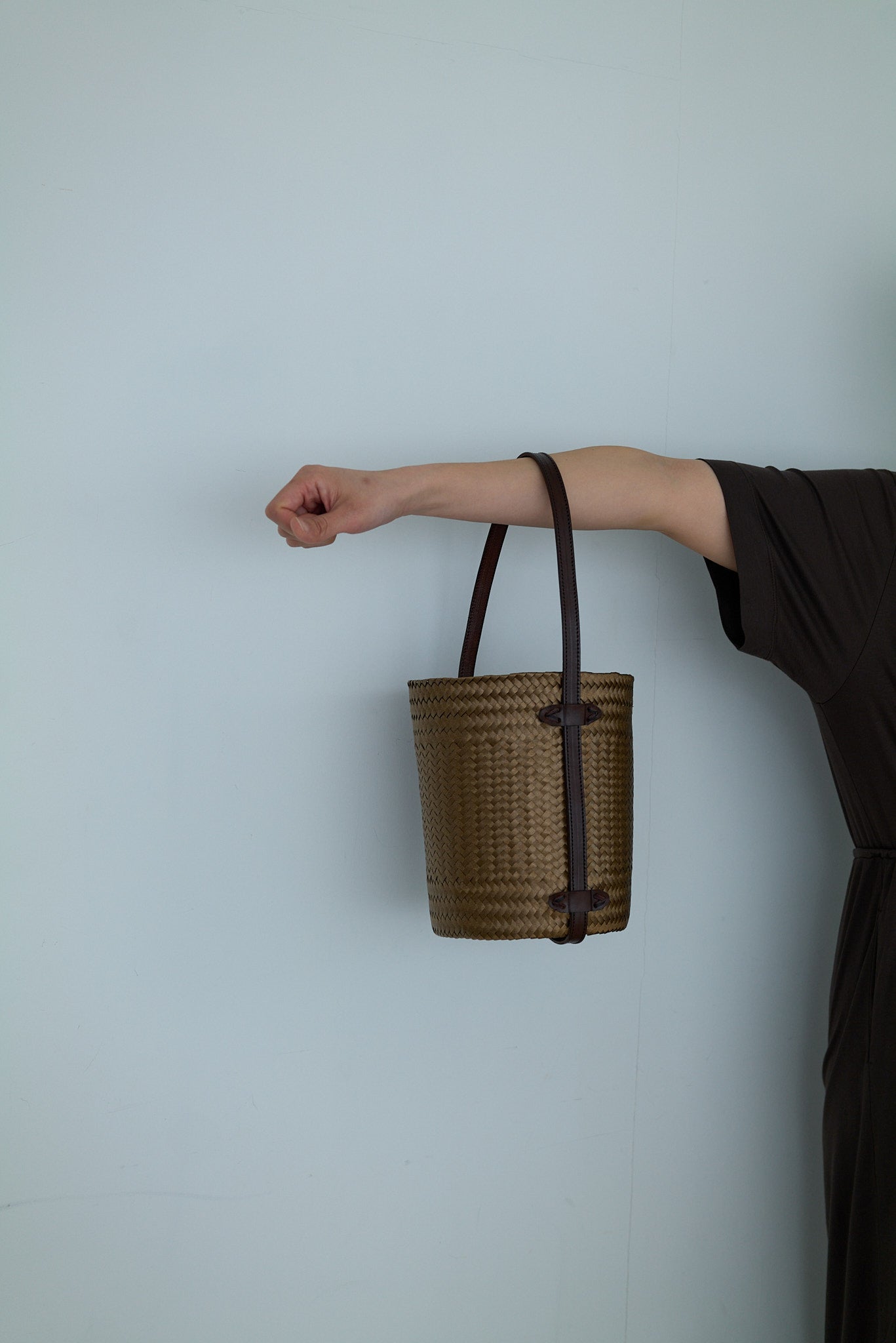 【Special order】Diminutivo Special order bag (plastic palma x Leather basket "Tenate")