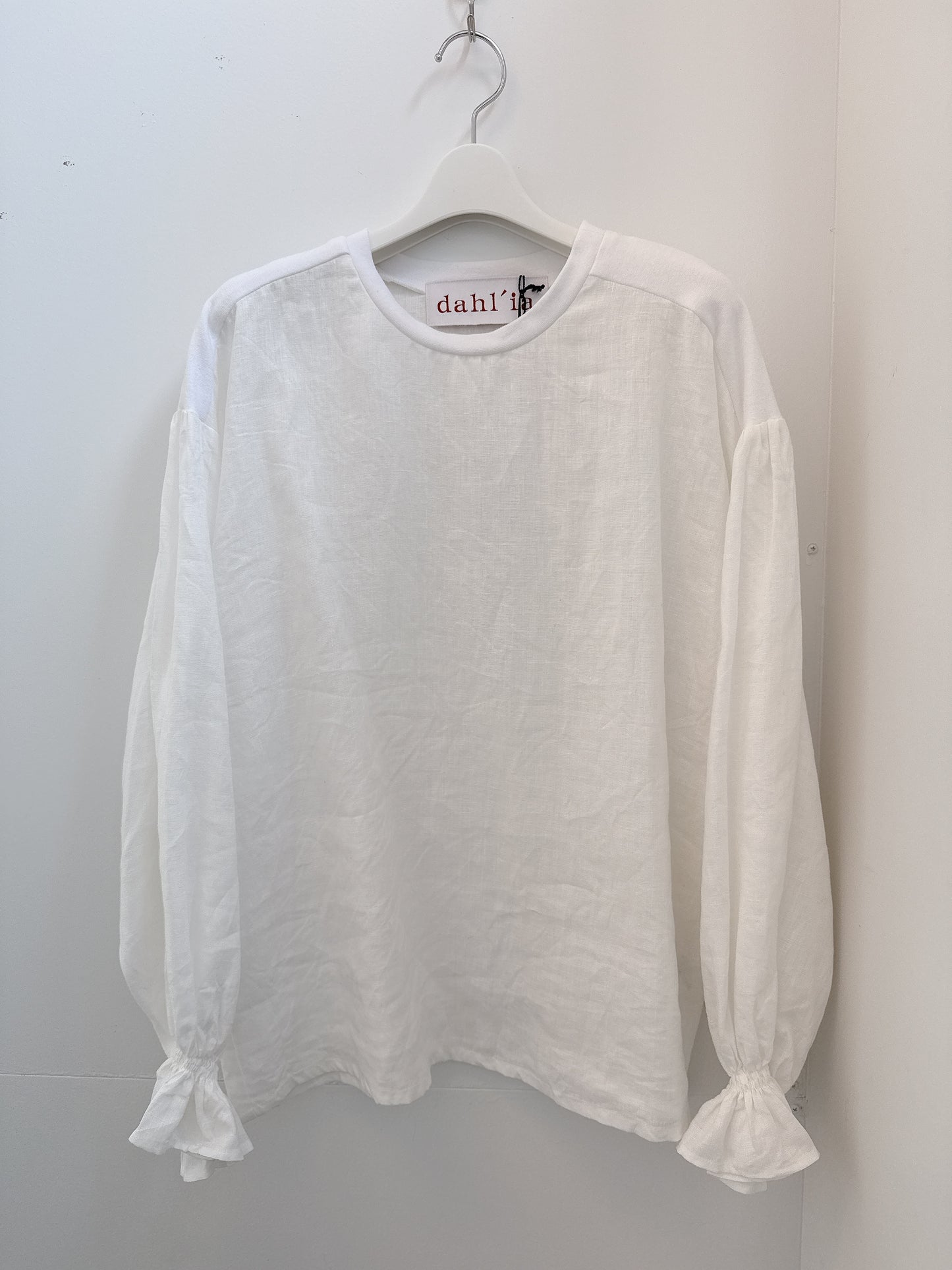 dahl'ia linen frill shirt(DBL-220L)