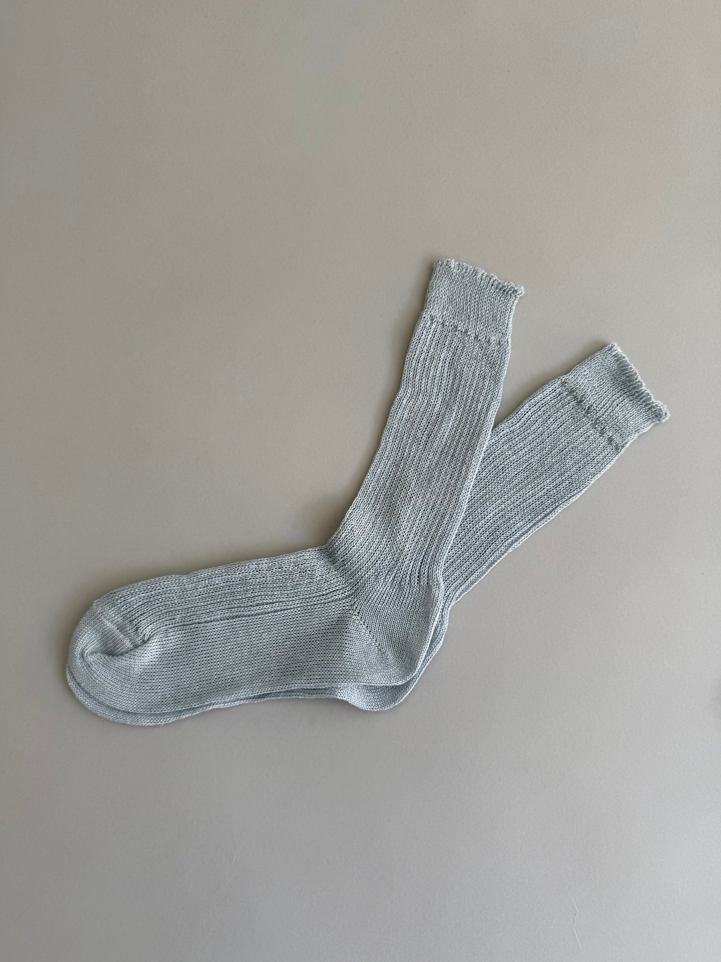 R&D.M.Co- LINEN RIB STITCH SOCKS(6726)