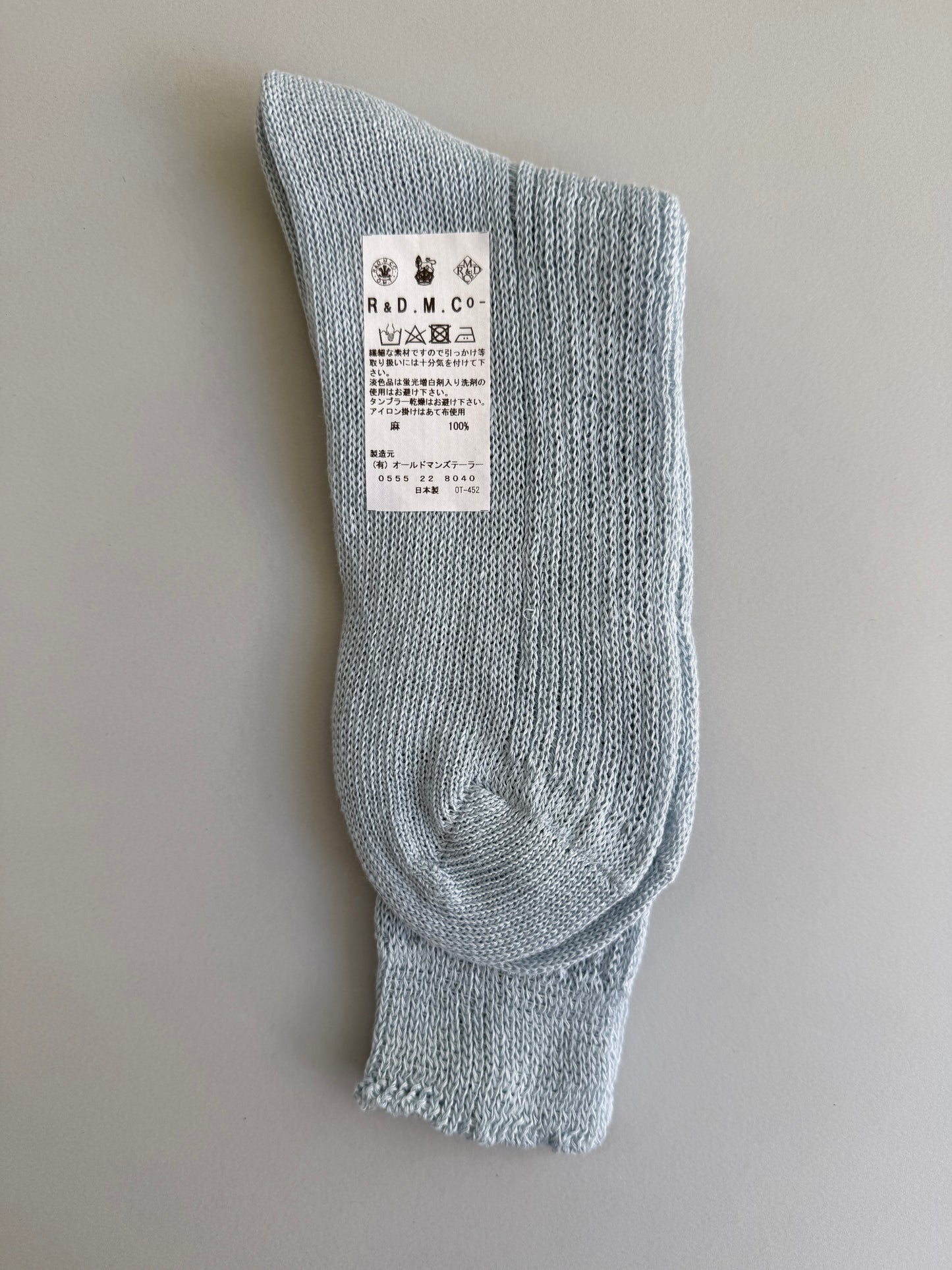 R&D.M.Co- LINEN RIB STITCH SOCKS(6726)