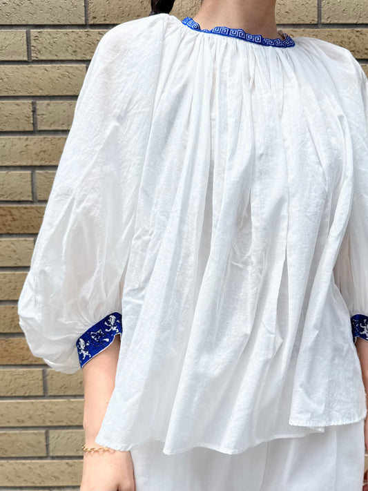 R&D.M.Co- RAIMON PATTERN GATHER SMOCK(7449)