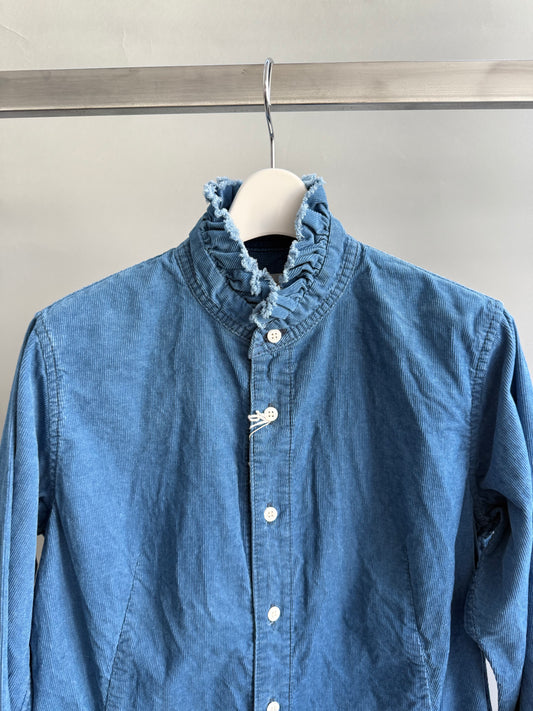 R&D.M.Co- INDIGO L.C FRILL COLLAR SHIRT(7677)