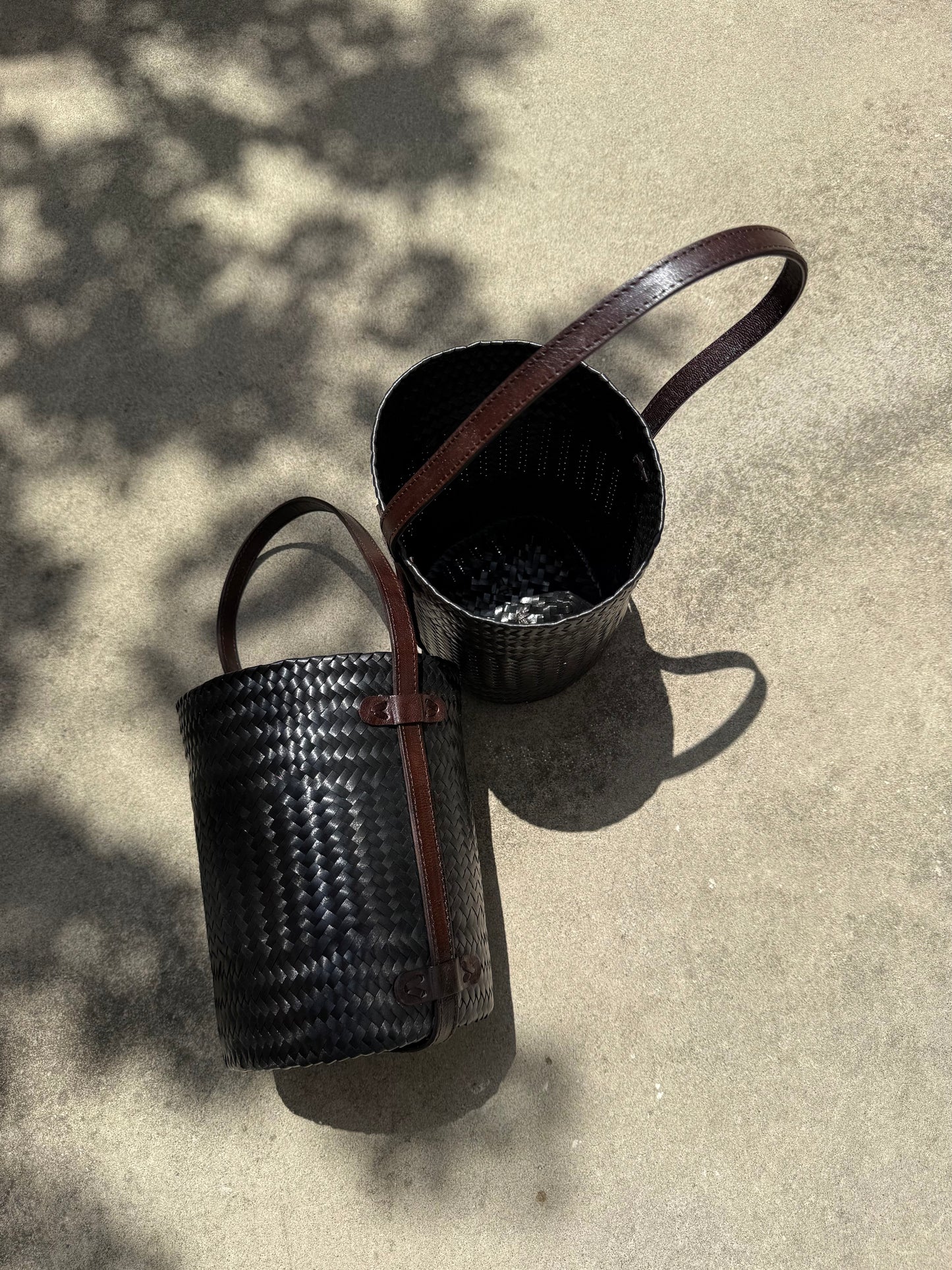 Diminutivo Special order bag (plastic palma x Leather basket "Tenate")