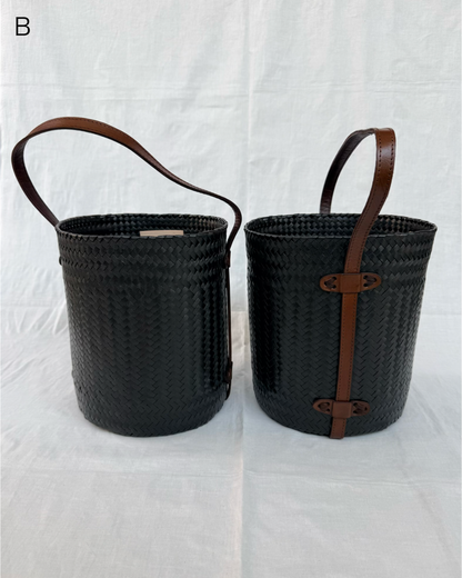 【Special order】Diminutivo Special order bag （plastic palma  x Leather basket "Tenate"）