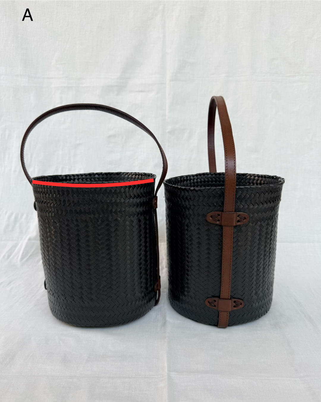 【Special order】Diminutivo Special order bag （plastic palma  x Leather basket "Tenate"）