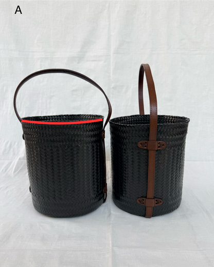 【Special order】Diminutivo Special order bag （plastic palma  x Leather basket "Tenate"）