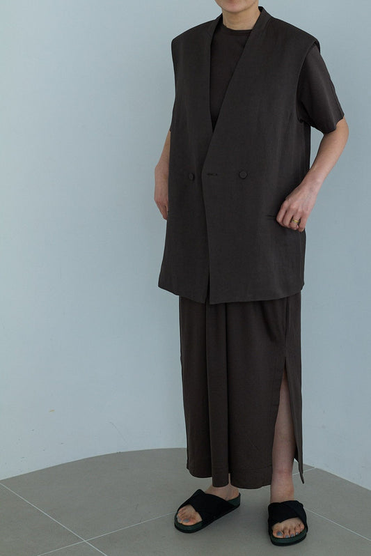 christian wijnants SLEEVELESS FLUENT BLAZER WITH COVERED BUTTONS