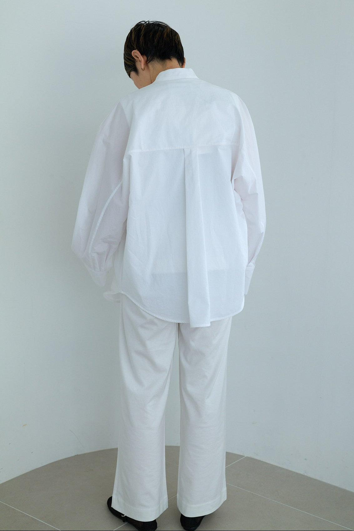 christian wijnants LOOSE FIT SHIRT WITH BALLOON SLEEVES & DRAWSTRING