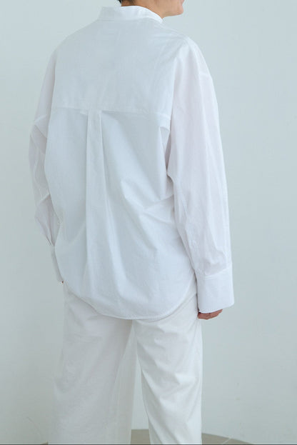 christian wijnants LOOSE FIT SHIRT WITH BALLOON SLEEVES & DRAWSTRING