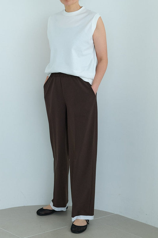 【Special order】dahl'ia polyester pants :Brown