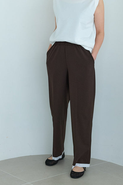 【Special order】dahl'ia polyester pants :Brown