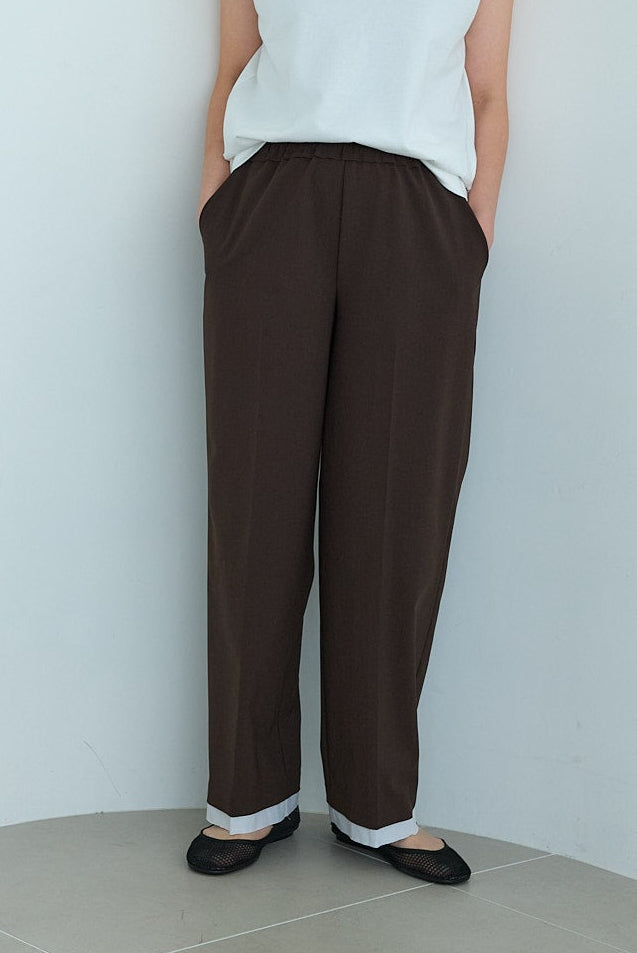 【Special order】dahl'ia polyester pants :Brown