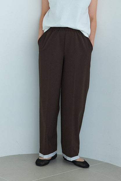 【Special order】dahl'ia polyester pants :Brown