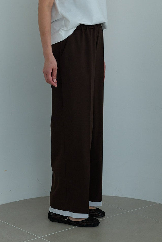 【Special order】dahl'ia polyester pants :Brown