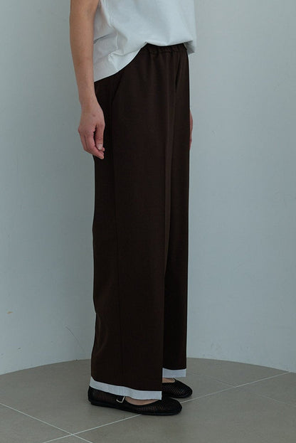 【Special order】dahl'ia polyester pants :Brown