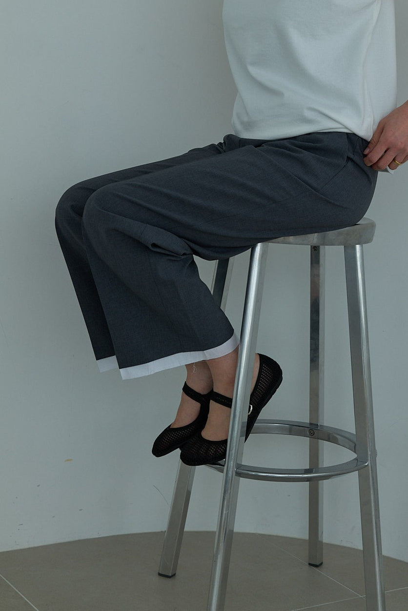 【Special order】dahl'ia polyester pants :Gray