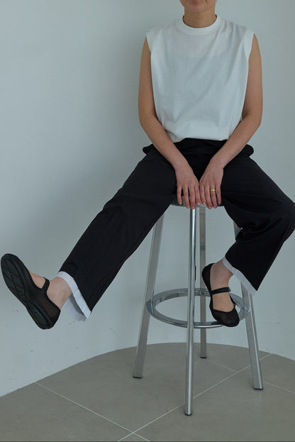 【Special order】dahl'ia polyester pants :Black