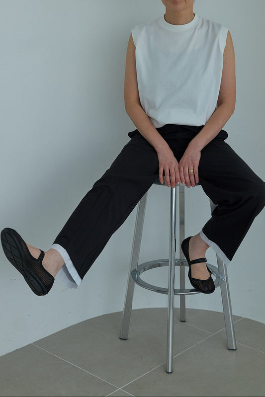 【Special order】dahl'ia polyester pants :Black