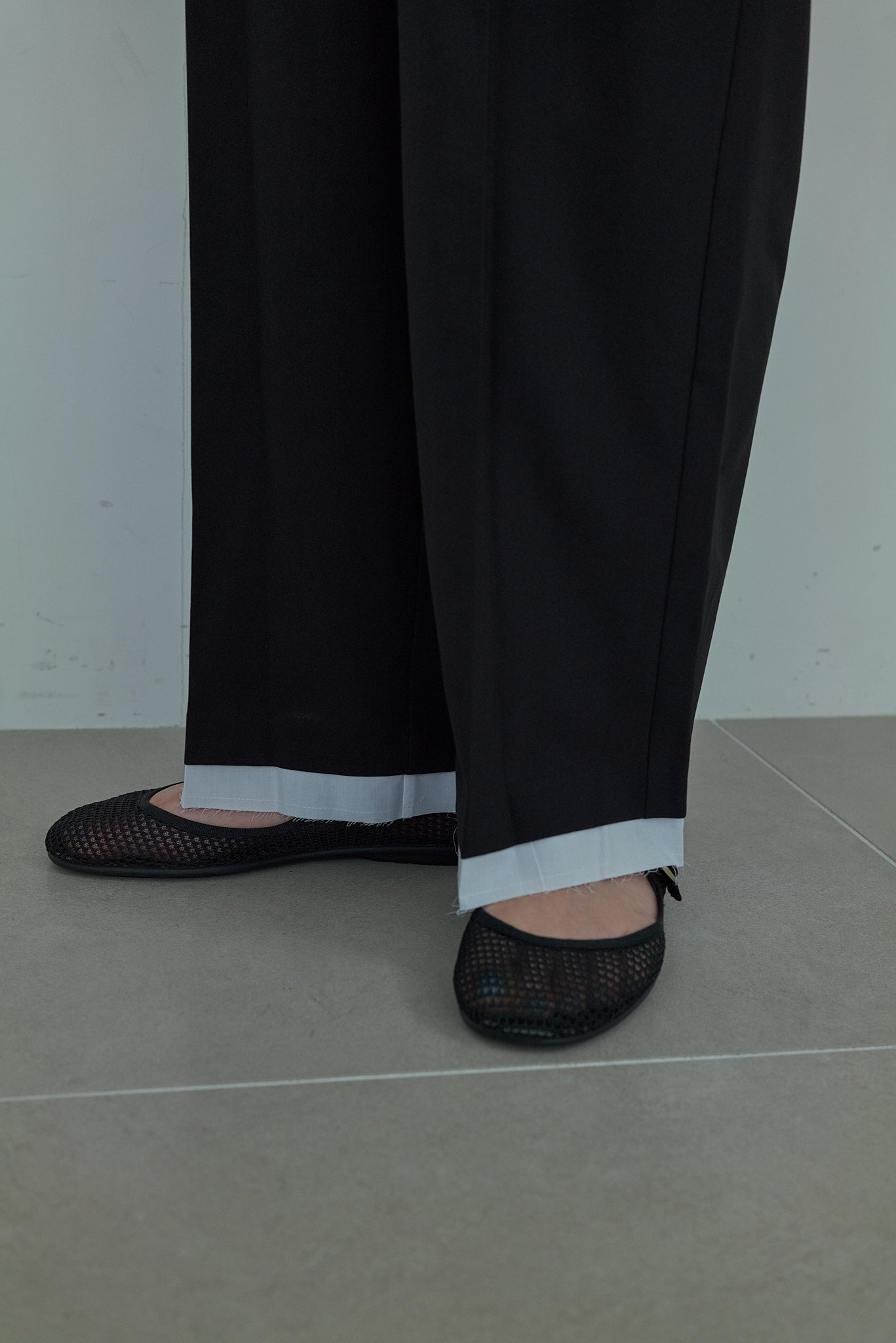 【Special order】dahl'ia polyester pants :Black