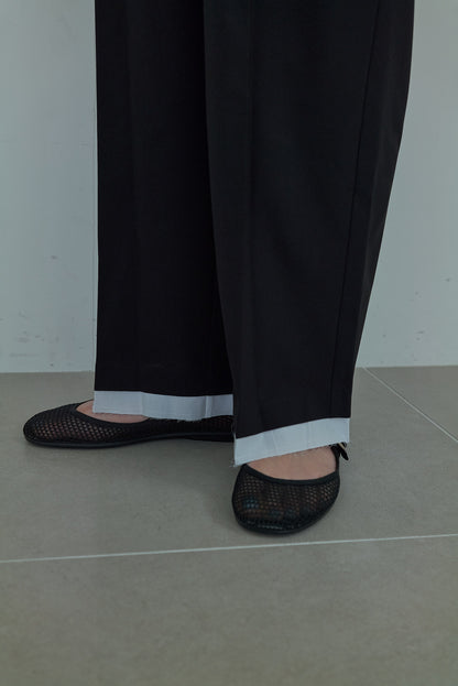 【Special order】dahl'ia polyester pants :Black