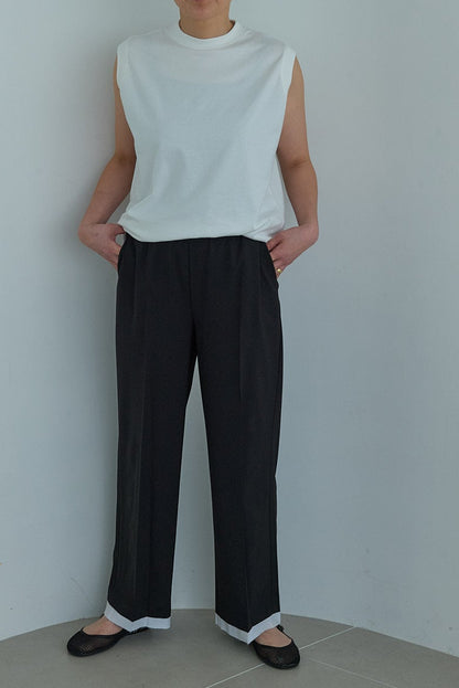 【Special order】dahl'ia polyester pants :Black