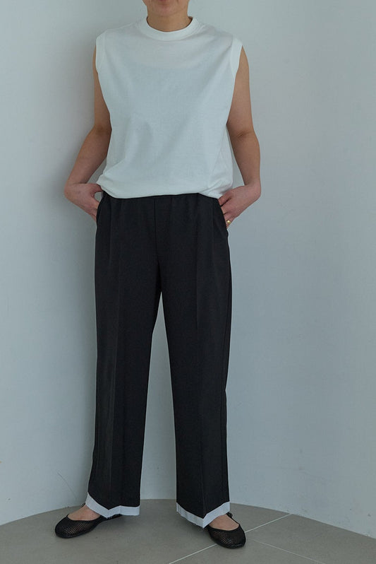 【Special order】dahl'ia polyester pants :Black
