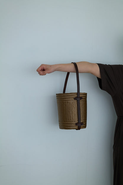 【Special order】Diminutivo Special order bag （plastic palma  x Leather basket "Tenate"）