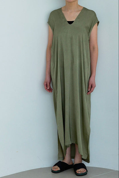 christian wijnants V-NECK DRESS WITH DETACHABLE BELT