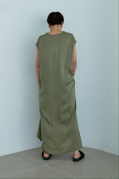 christian wijnants V-NECK DRESS WITH DETACHABLE BELT