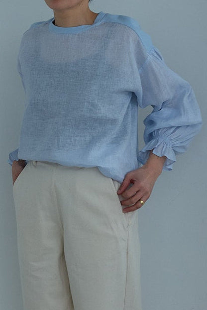 dahl'ia  linen frill shirt（DBL-220L）
