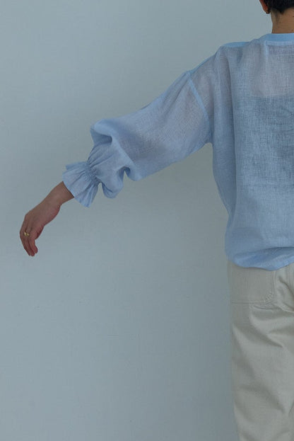 dahl'ia  linen frill shirt（DBL-220L）