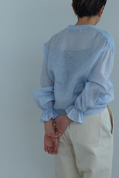 dahl'ia  linen frill shirt（DBL-220L）