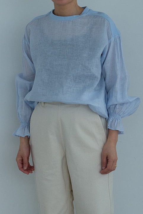 dahl'ia  linen frill shirt（DBL-220L）