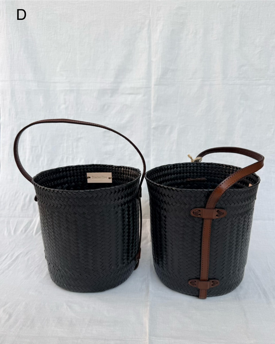 【Special order】Diminutivo Special order bag （plastic palma  x Leather basket "Tenate"）