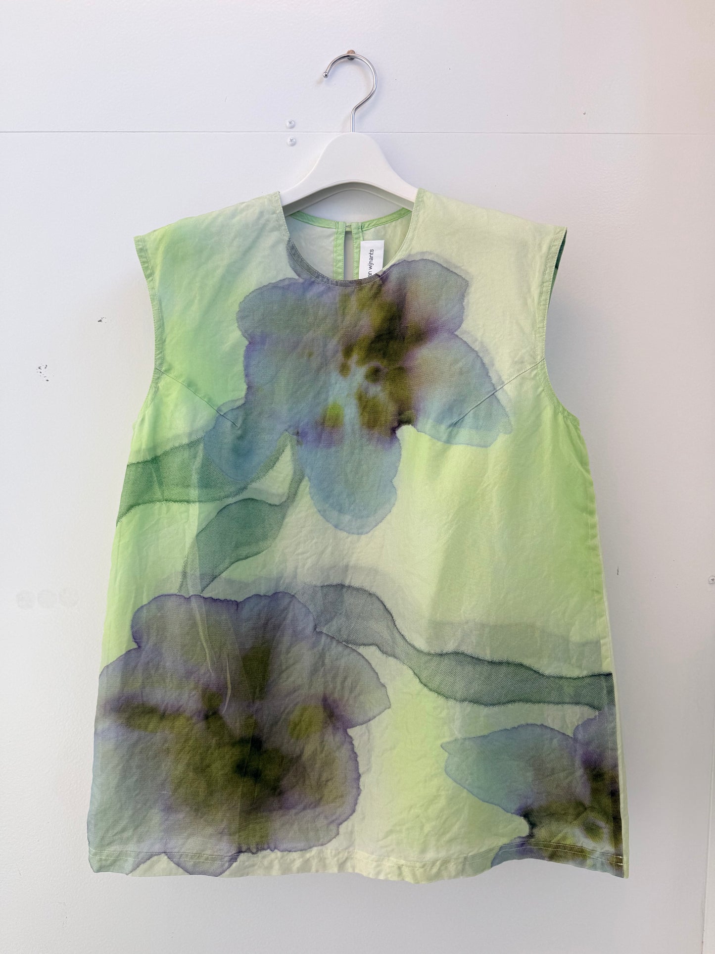christian wijnants DOUBLE LAYERED SILK SLEEVELESS TOP