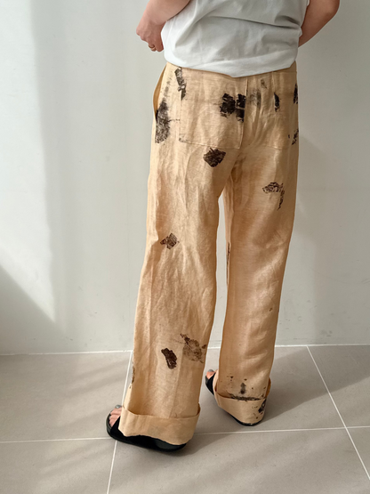 seya. NAM OU RIVER TRIP PANTS (HAND LEAF PRINT)