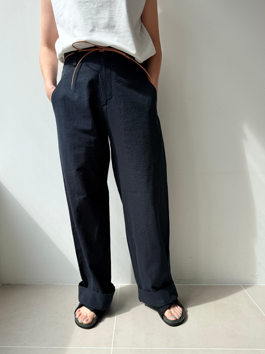 seya. NAM OU RIVER TRIP PANTS (STRIPED LAO NAVY)