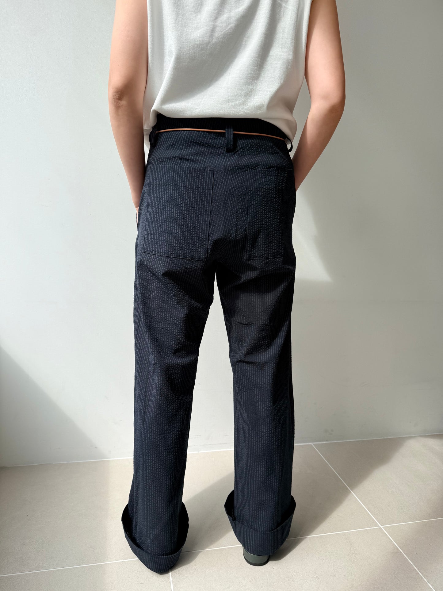 seya. NAM OU RIVER TRIP PANTS (STRIPED LAO NAVY)