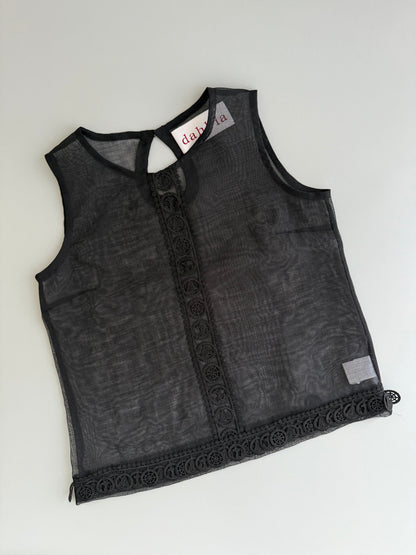 dahl'ia marine lace no-sleeve blouse（dpl-353hsa）