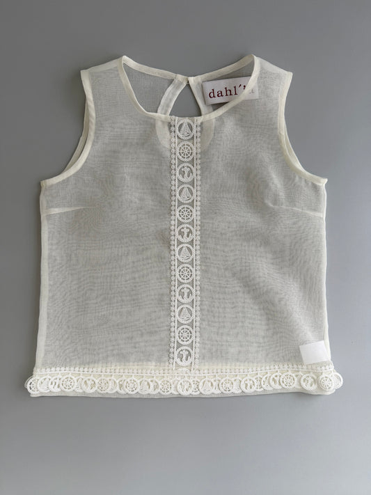 dahl'ia marine lace no-sleeve blouse（dpl-353hsa）