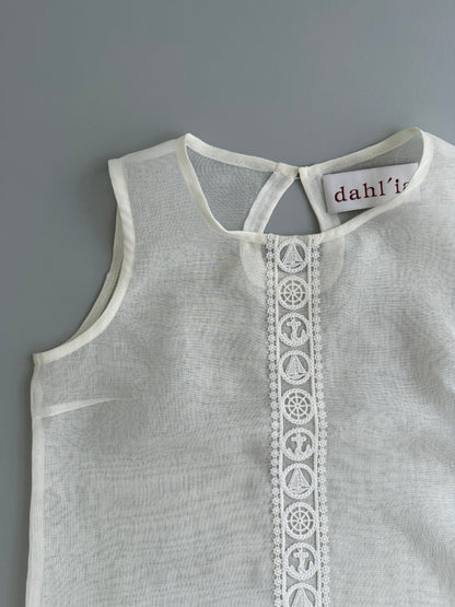 dahl'ia marine lace no-sleeve blouse（dpl-353hsa）
