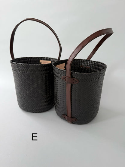 Diminutivo Special order bag （plastic palma  x Leather basket "Tenate"）