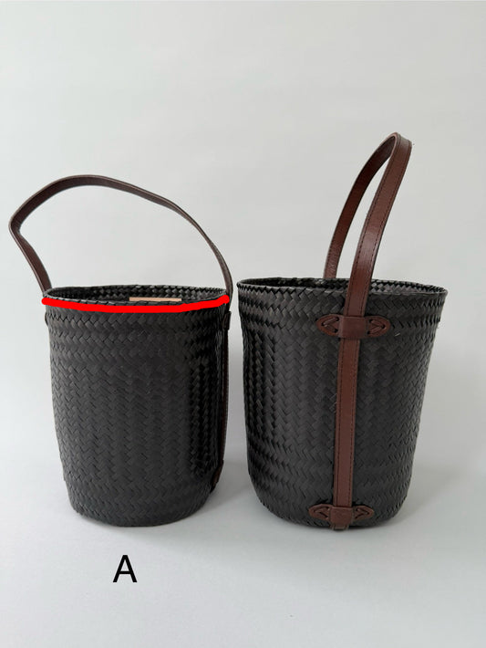 Diminutivo Special order bag （plastic palma  x Leather basket "Tenate"）