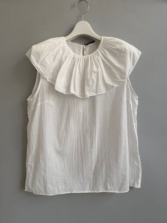 R&D.M.Co- G.D LAWN PIERROT COLLAR NO SLEEVE BLOUSE（7519）