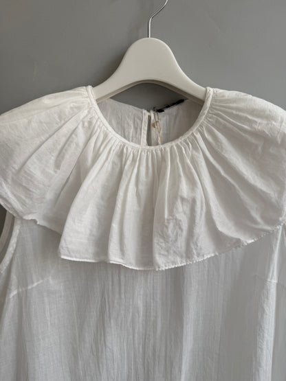 R&D.M.Co- G.D LAWN PIERROT COLLAR NO SLEEVE BLOUSE（7519）