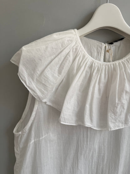 R&D.M.Co- G.D LAWN PIERROT COLLAR NO SLEEVE BLOUSE（7519）