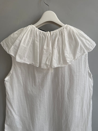R&D.M.Co- G.D LAWN PIERROT COLLAR NO SLEEVE BLOUSE（7519）