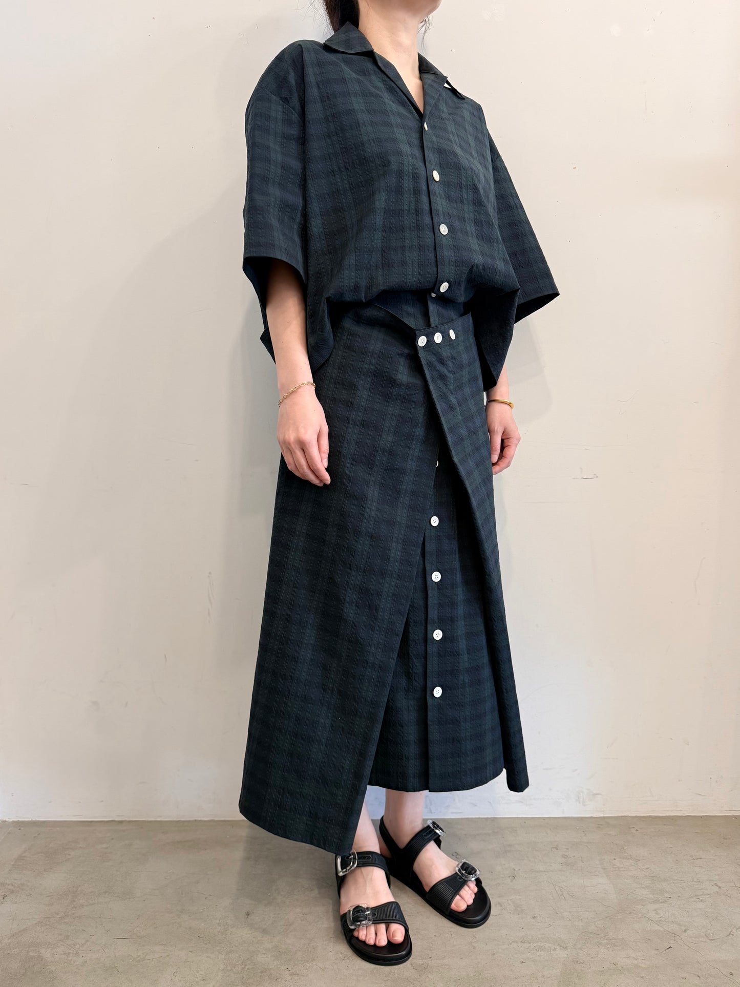 dahl'ia  SEERSUCKER DRESS（DOP-281CM）
